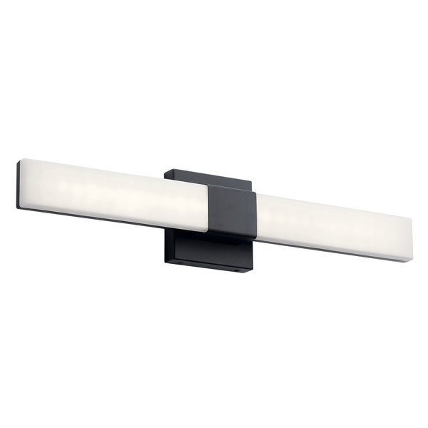 Neltev 24 Inch LED Wall Sconce with White Acrylic Down Light in Matte Black - 84187
