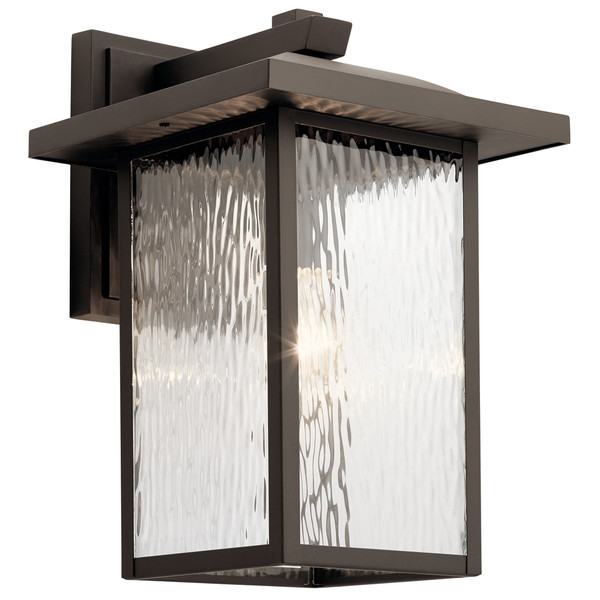 Capanna 16 Inch 1 Light Outdoor Wall Light with Clear Water Glass in Olde Bronze - 49926OZ