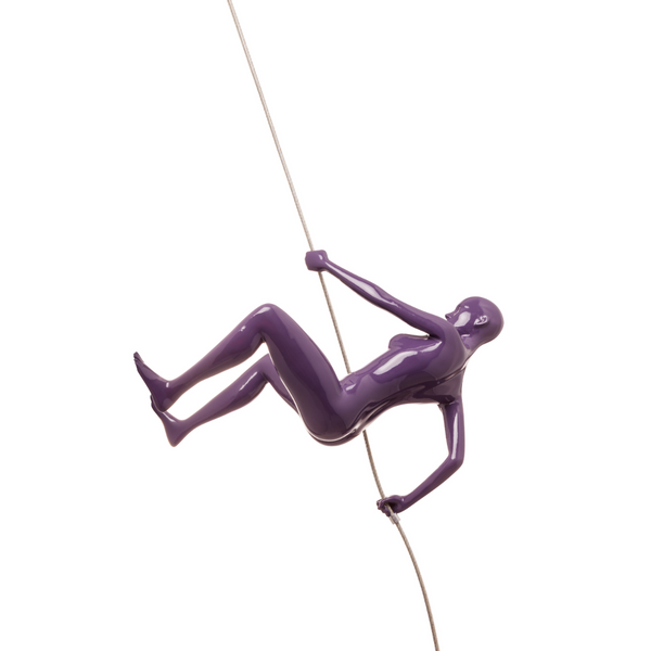 Violet Wall Sculpture Climbing 8in Woman - c-cl-23