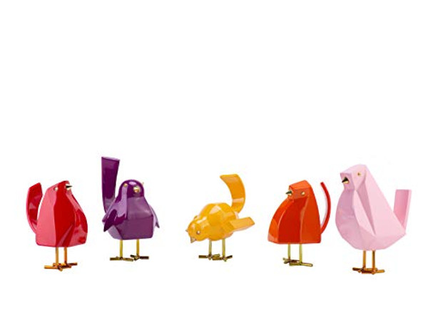 Set of Five Bird Sculptures MultiColor - C-BIRD-SET