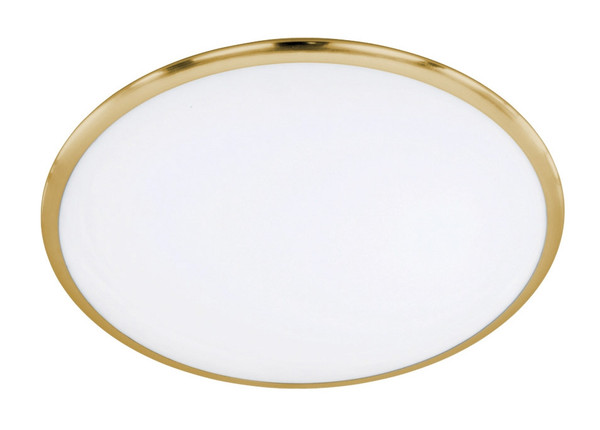 Seattle LED Ceiling Light Satin Brass Metal and Glass - 625211008