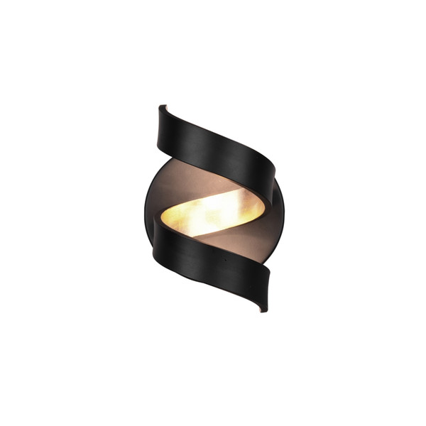 Spiral Wall Sconce Black and Gold Metal - 229910202