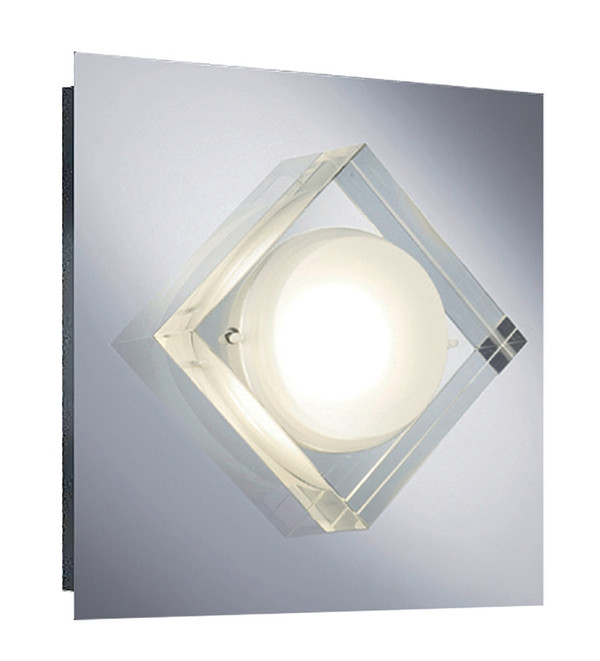 Brooklyn LED Wall Sconce Chrome Metal and Satin Glass - 223770106