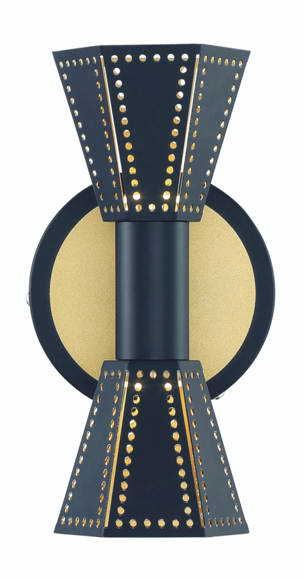 Houston Wall Sconce Black and Gold Metal - 220310232