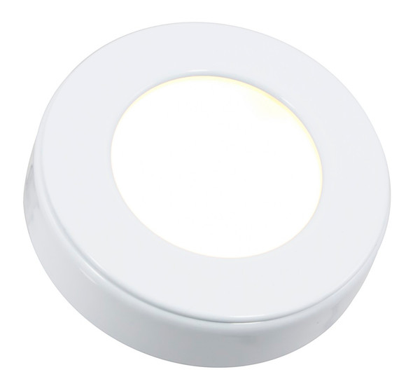 Omni LED Puck Light 3 Pack Kit with Included Plug In Driver 12 Volts White White - OMNI-3KIT-WH