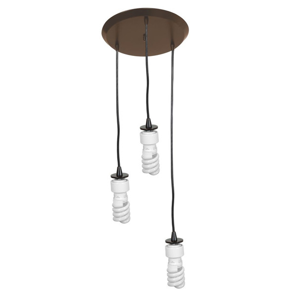 Circ 3 Light Cluster Pendant Assembly  Brushed Steel - 52028-BS