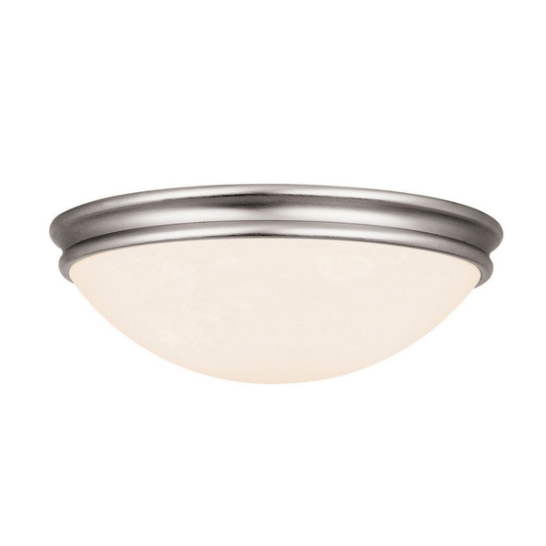 Atom LED Flush Mount Opal Brushed Steel - 20725LEDD-BS/OPL