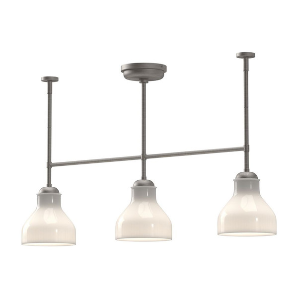 Westlake Linear Pendant Brushed Nickel | Glossy Opal Glass - LP540334BNGO
