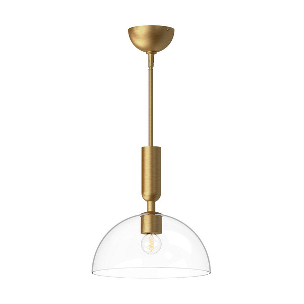 Jude Pendants Brushed Gold | Clear Glass - PD563012BGCL