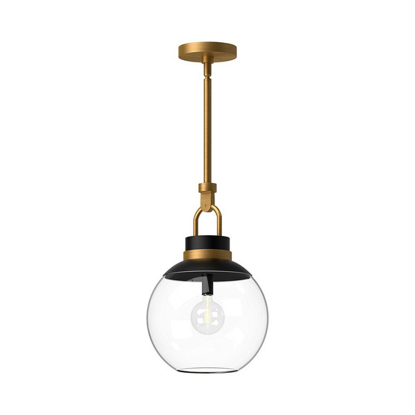 Copperfield Pendants Aged Gold | Clear Glass - PD520512AGCL