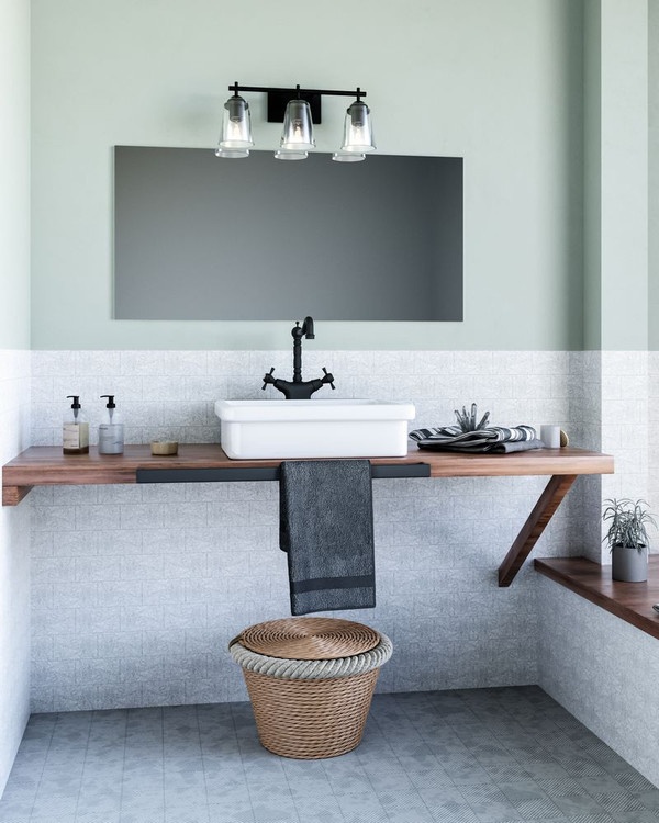 Addison Bathroom Fixtures Matte Black | Clear Glass - VL638221MBCL