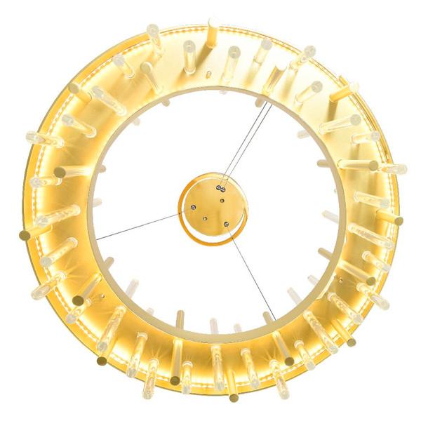 Millipede 20-in LED Satin Gold Chandelier - 1245P20-602