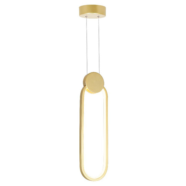 Pulley 4-in LED Satin Gold Mini Pendant - 1297P4-1-602