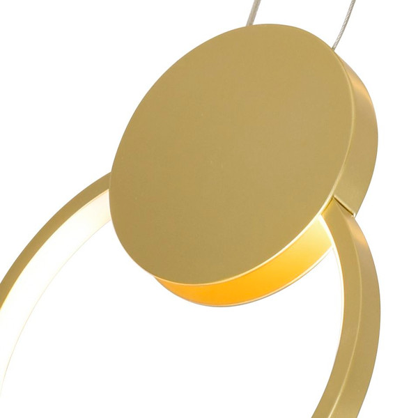 Pulley 8-in LED Satin Gold Mini Pendant - 1297P8-1-602