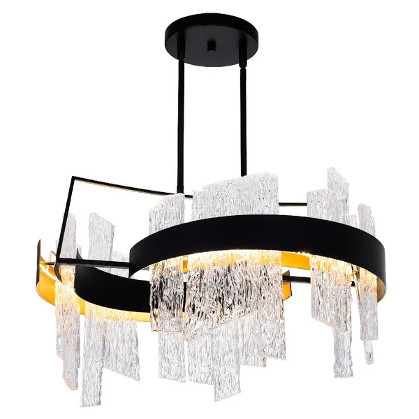 Guadiana 24-in LED Black Chandelier - 1246P24-101