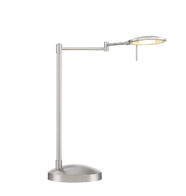 Dessau Turbo Swing Arm Lamp With USB Satin Nickel - 525890107