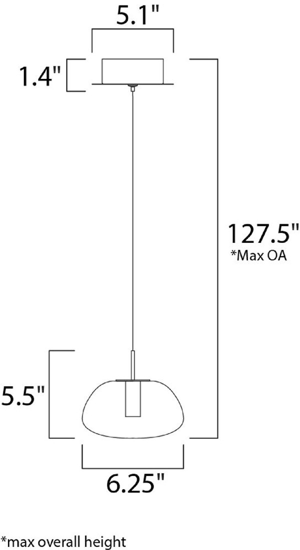 Puffs Single Pendant White - E21122-11WT