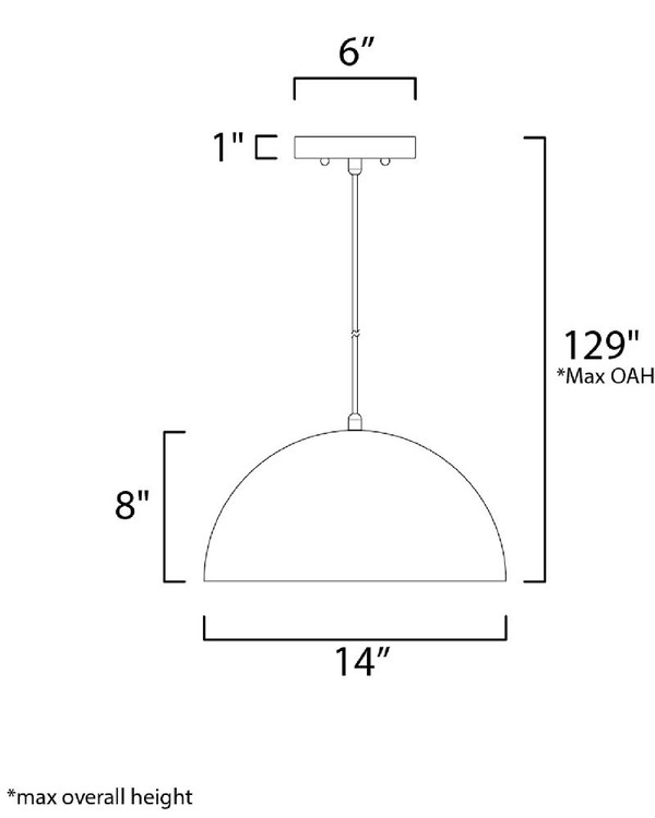 Hemisphere Single Pendant Gloss Taupe and Aluminum - E24902-GTAL