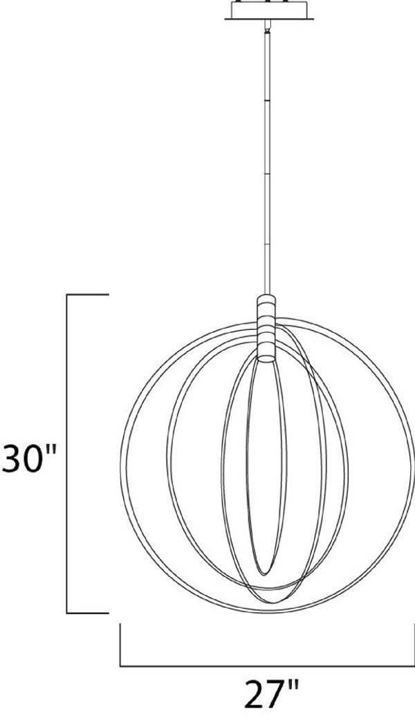 Concentric LED Single Pendant Bronze - E24048-BZ