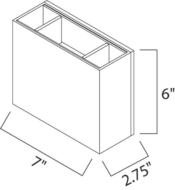 Alumilux Cube Wall Sconce Satin Aluminum - E41328-SA