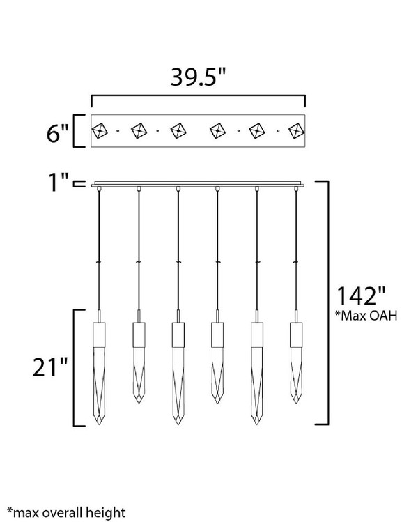 Quartz Linear Pendant Black - E31245-20BK