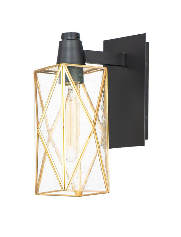 Norfolk Outdoor Wall Mount Black with Burnished Brass - 11563CDBKBUB