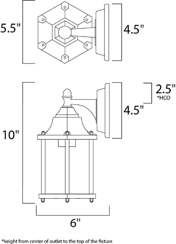 Builder Cast LED E26 Outdoor Wall Mount Black - 66926BK