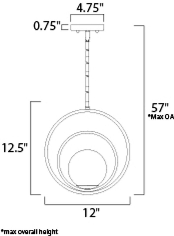 Coronet Single Pendant Satin Brass - 26052SWSBR