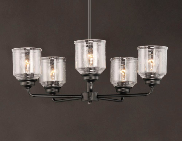 Acadia Single Tier Chandelier Black - 12266CDBK