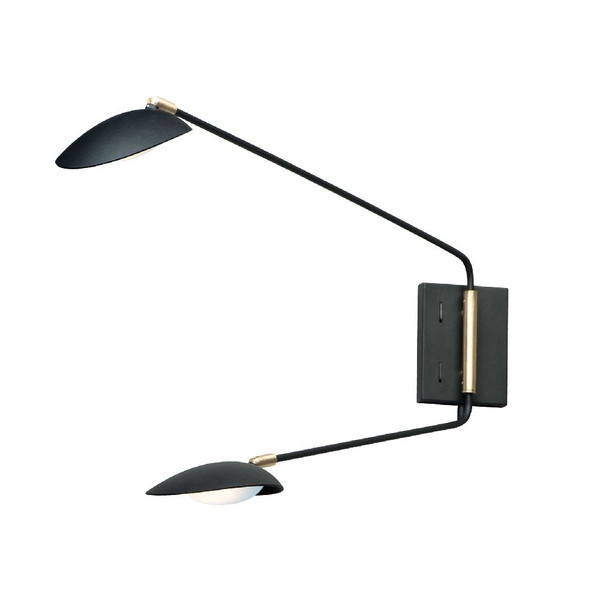 Scan Wall Sconce Black with Satin Brass - 21692BKSBR