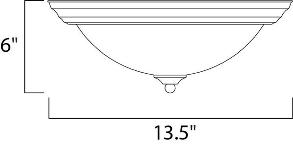 Essentials   584x Flush Mount Black - 5841FTBK