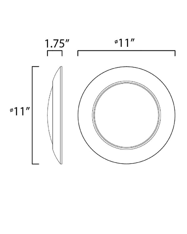 Diverse Flush Mount White - 57858WTWT