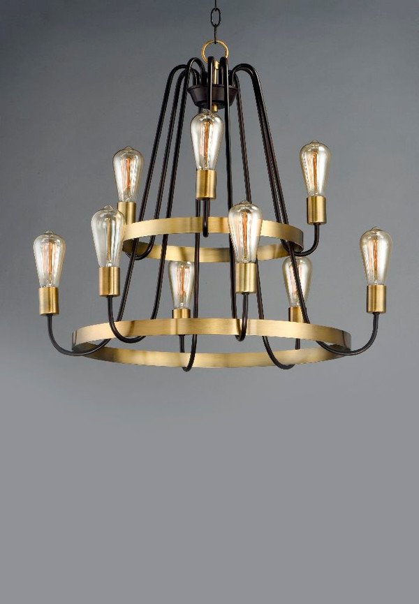 Haven Chandelier Oil Rubbed Bronze with Antique Brass - 11737OIAB