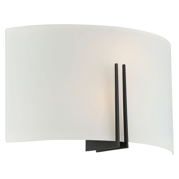 Prong 2 Light LED Wall Sconce White Matte Black - 20447LEDDLP-MBL/WH