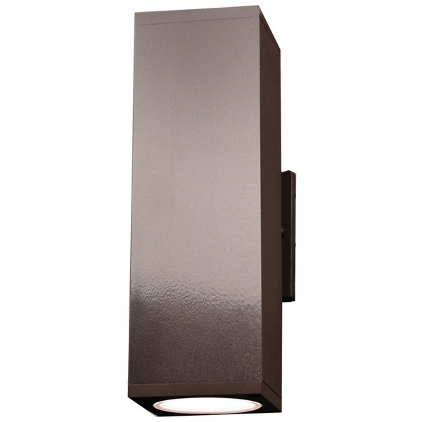 Bayside Bi-Directional Outdoor LED Wall Mount Frosted Bronze - 20033LEDMG-BRZ/FST