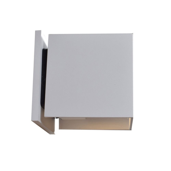 Square Bi-Directional Outdoor LED Wall Mount  White - 20399LEDMG-WH