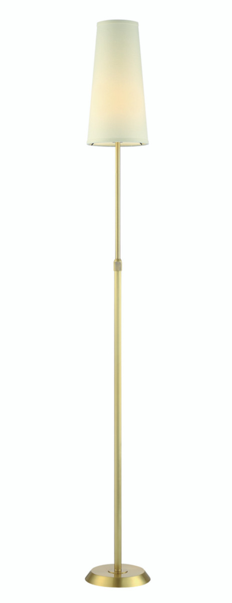 Attendorn Floor Lamp Satin Brass Metal and Fabric - 409400108