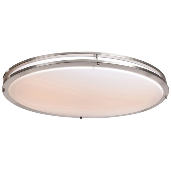 Solero Oval LED Flush Mount Acrylic Lens Brushed Steel - 20468LEDD-BS/ACR