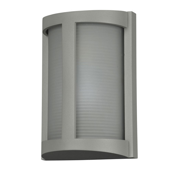 Pier Outdoor LED Wall Mount Ribbed Frosted Satin - 20042LEDMG-SAT/RFR