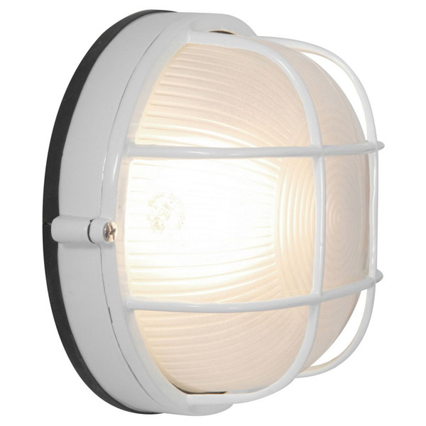 Nauticus 1 Light Outdoor Bulkhead Frosted White - 20296-WH/FST