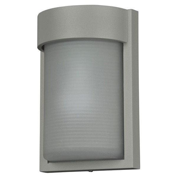 Destination White Tuning Outdoor LED Wall Mount Ribbed Frosted Satin - 20041LEDSWADMG-SAT/RFR