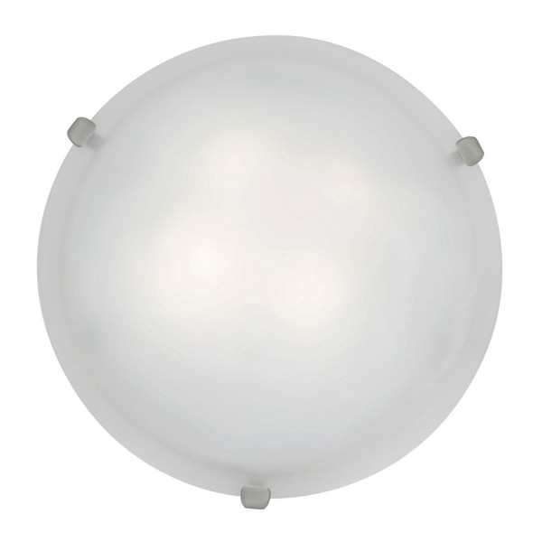 Mona Dimmable LED Flush Mount White Brushed Steel - 23020LEDD-BS/WH