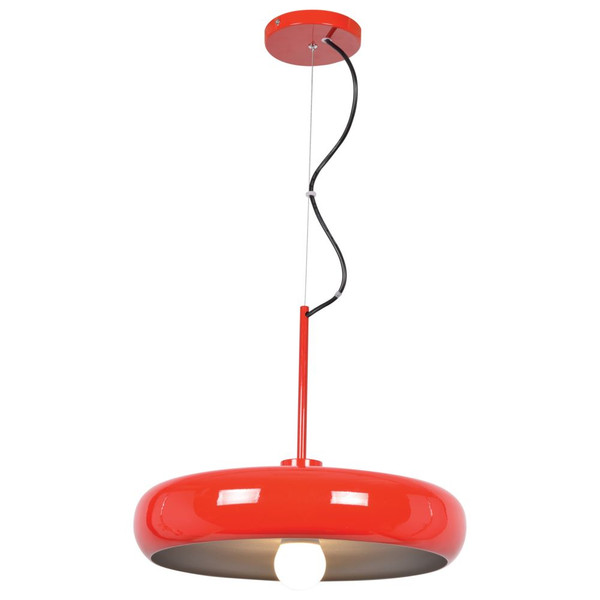 Bistro LED Pendant  Red and Silver - 23882LEDDLP-RED/SILV