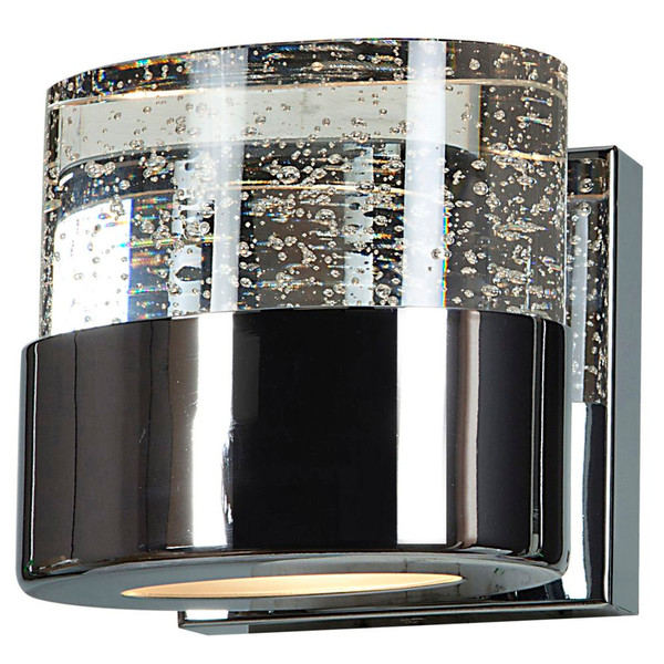 Bubbles 1 Light Wall Sconce & Vanity Clear Chrome - 23925-CH/CLR