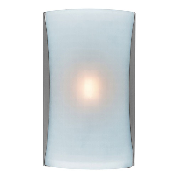 Radon Wall Sconce Checkered Frosted Brushed Steel - 62050-BS/CKF