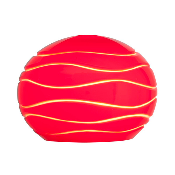 Sphere Etched Glass Shade Red Lined  - 979WJ-REDLN