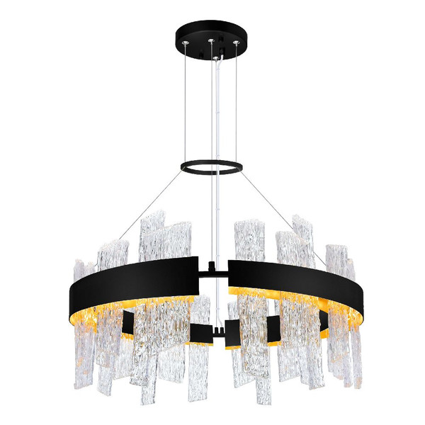 Guadiana 24-in LED Black Chandelier - 1246P24-101-A