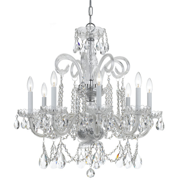 Traditional Crystal 8 Light Chandelier - 5008|43