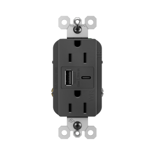 Legrand radiant Outdoor Ultra-Fast USB Outlet - WRR26USBAC|80