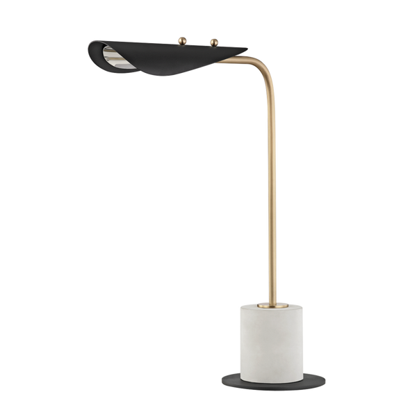 Layla 1 Light Table Lamp With Concrete Base Aged Brass/Black - HL157201-AGB/BK|92